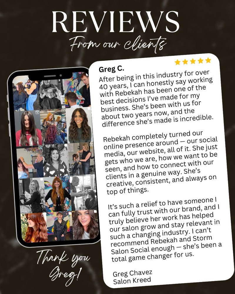 Five-star review from Greg C. of Salon Kreed